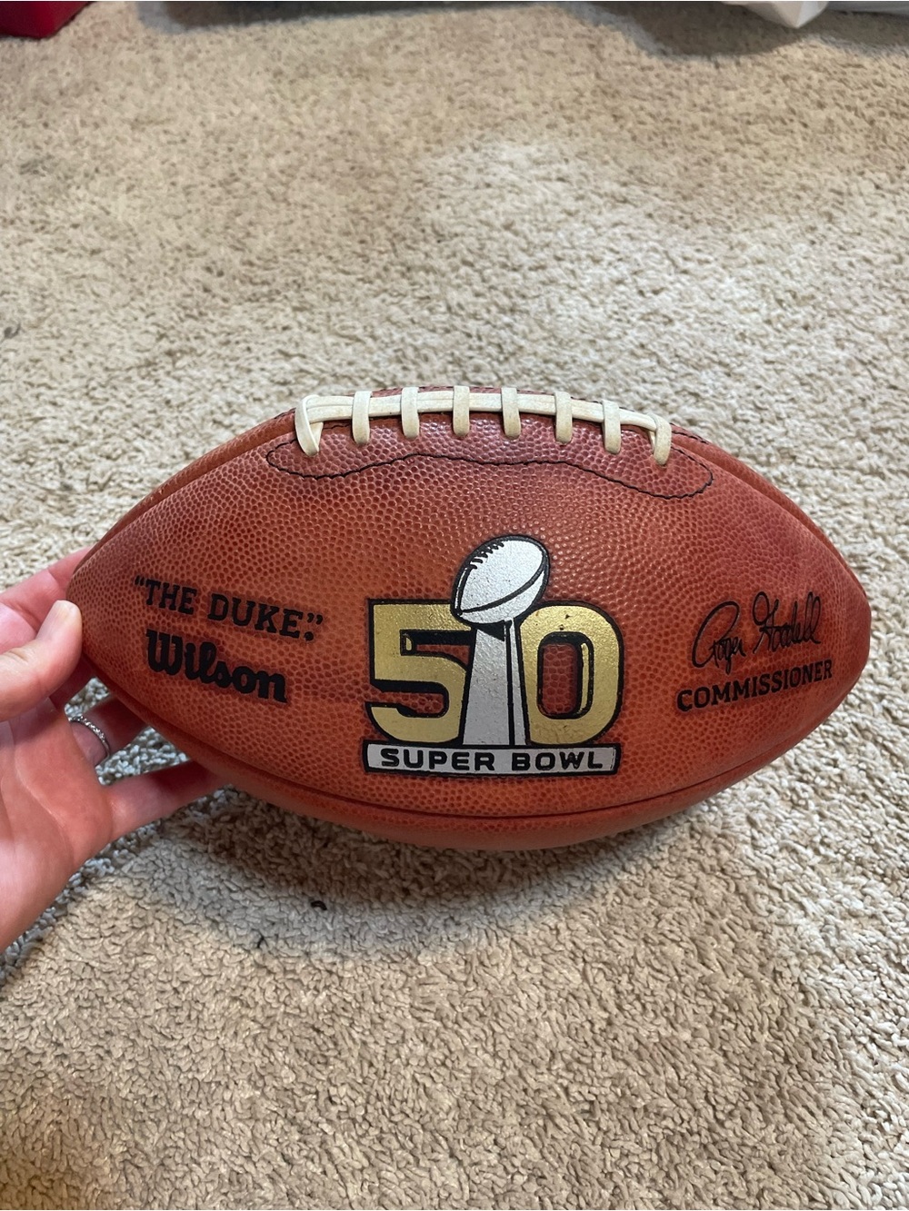 Wilson Super Bowl 50 Commemorative Football - Brown, White, Gold, Black